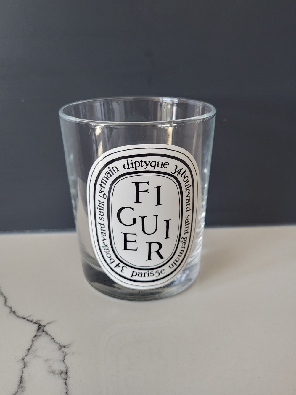 Diptyque Figuier Glass Candle Holder - Clear